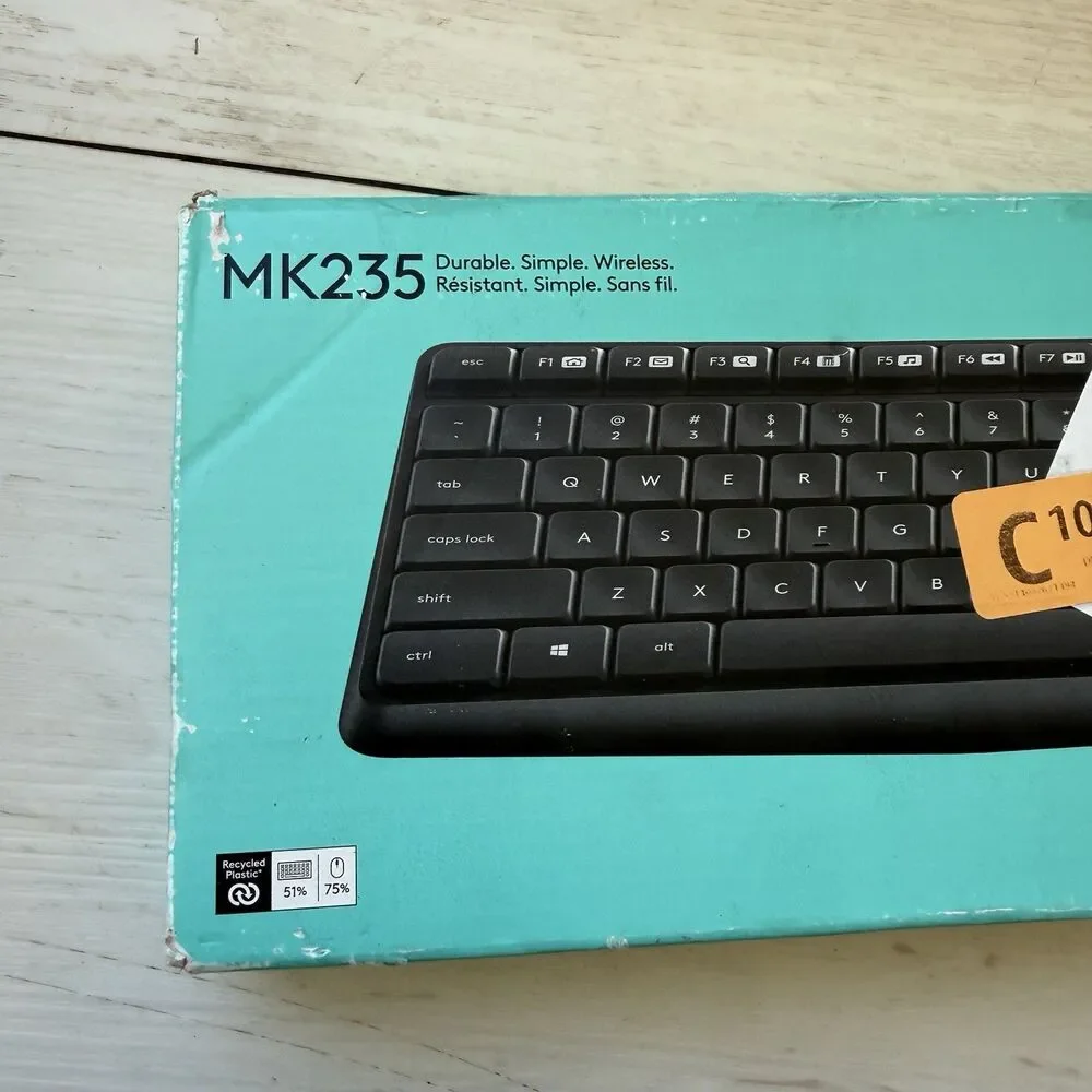 Logitech MK235 920-007897 Wireless Keyboard and Mouse - Black New In Box